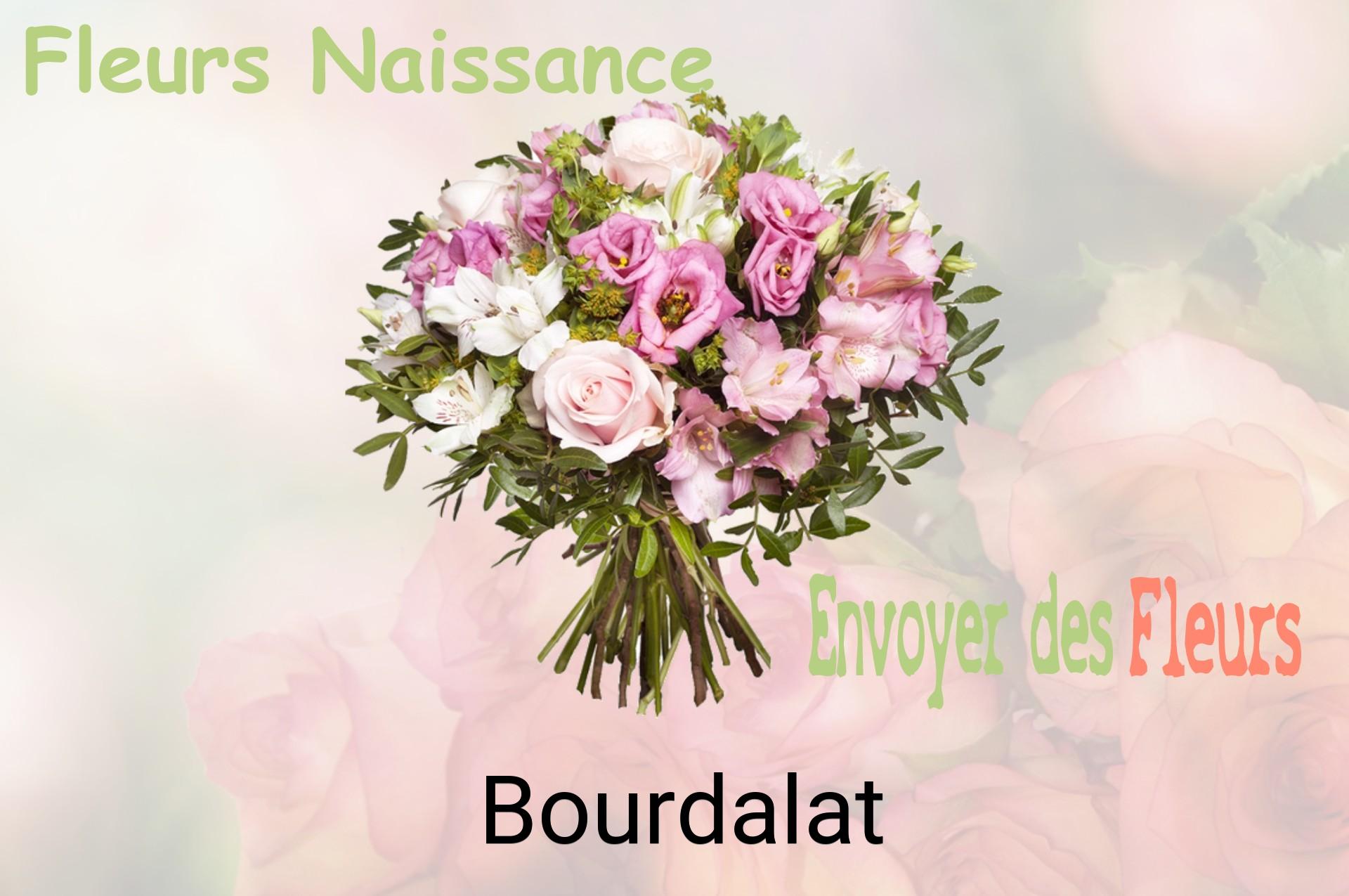 Bouquet de fleurs de naissance livré à Bourdalat
