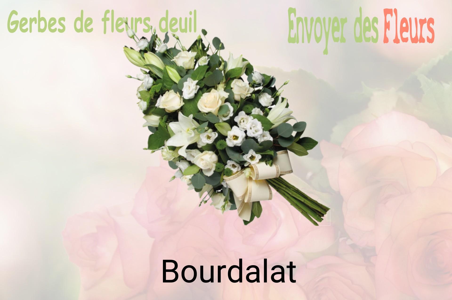 Gerbe de fleurs de deuil livrée à Bourdalat
